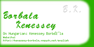 borbala kenessey business card